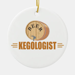 Funny Beer Keg Ceramic Tree Decoration