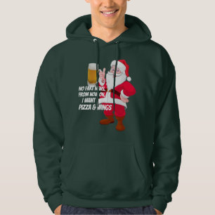 Funny Beer Lover Santa Fake News Christmas Hoodie