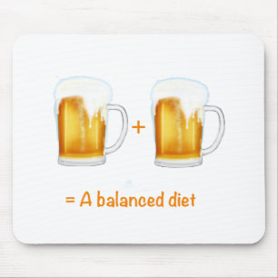 Funny Beer lovers gifts - can customise Mouse Mat