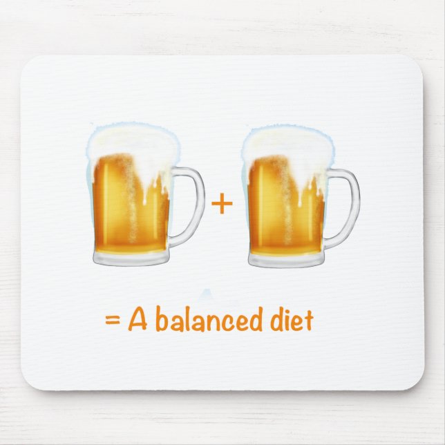 Funny Beer lovers gifts - can customise Mouse Mat (Front)