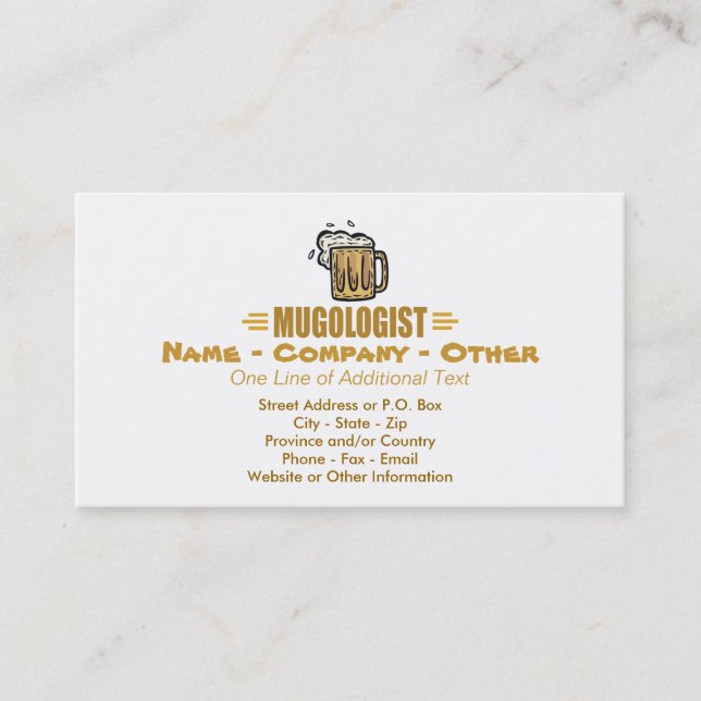 Funny Beer Mug Business Card (Front)
