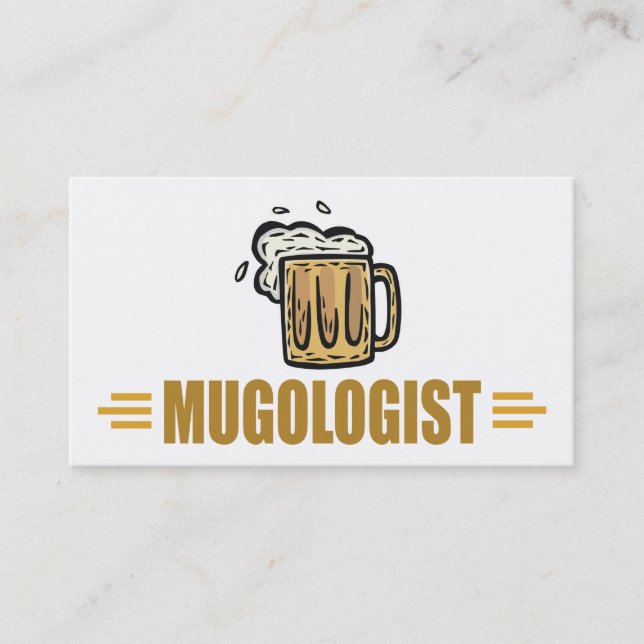 Funny Beer Mug Business Card (Front)