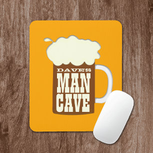 Funny Beer Mug Man Cave Mouse Mat