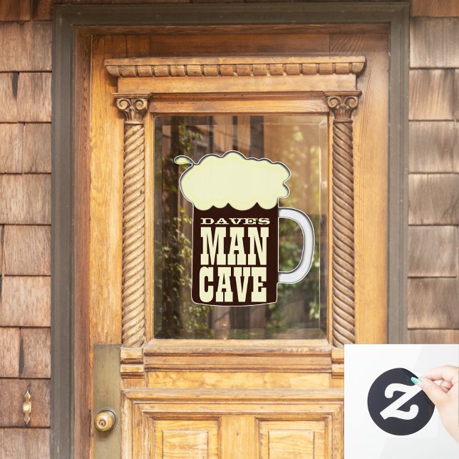 Funny Beer Mug Man Cave Window Cling (Creator Uploaded)