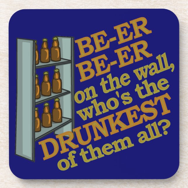 Funny Beer on the Wall Coaster (Front)