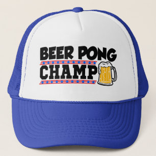 Funny Beer Pong Champ hat