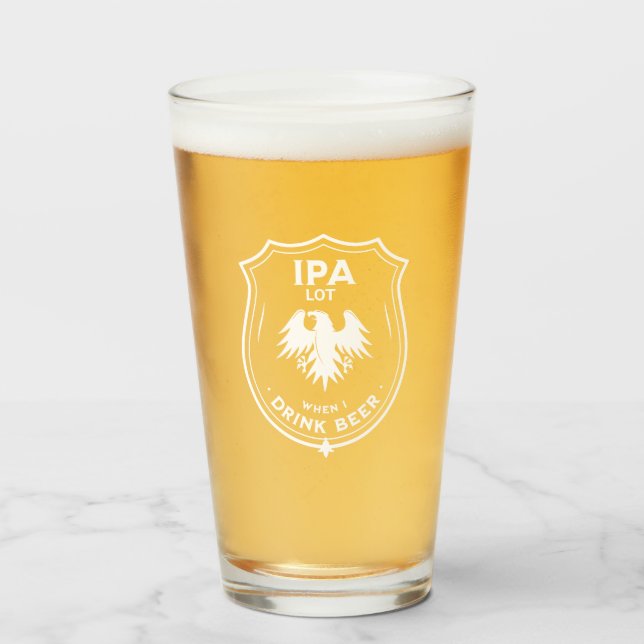 Funny Beer Quote Glass (Front Filled)