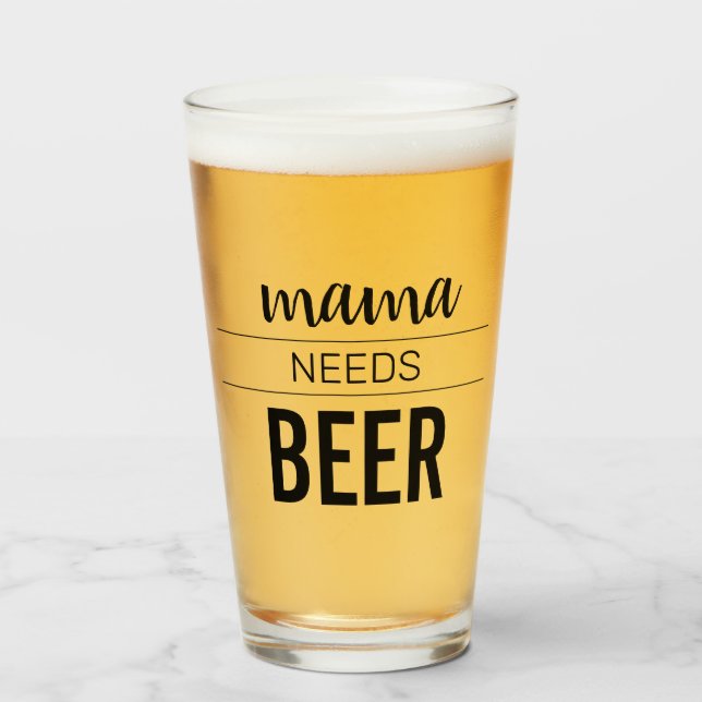 Funny beer quote glass (Front Filled)