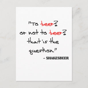 Funny Beer Quote Postcard