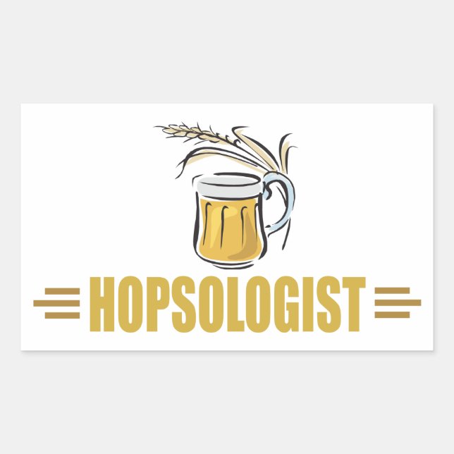 Funny Beer Rectangular Sticker (Front)