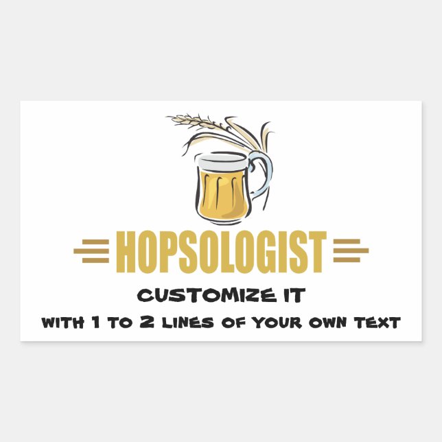 Funny Beer Rectangular Sticker (Front)