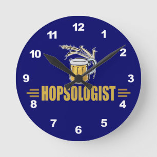 Funny Beer Round Clock
