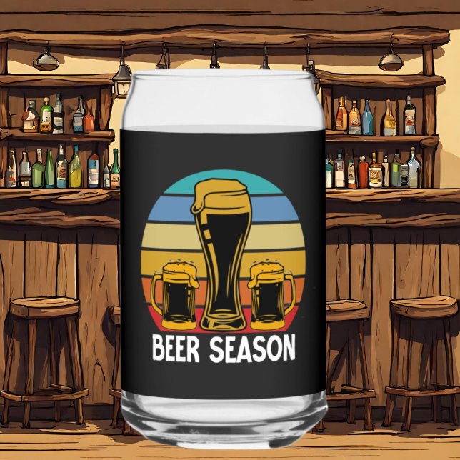 Funny beer Season word art Can Glass (Creator Uploaded)