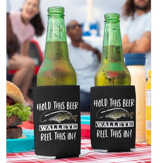 Funny Beer Walleye Fishing Pun Can Cooler (Creator Uploaded)
