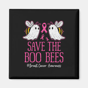 Funny Bees Ghost Boo Breast Cancer Awareness Pink  Magnet