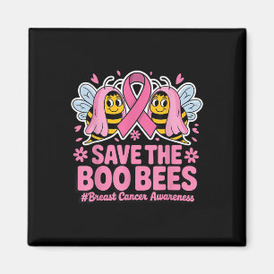 Funny Bees Ghost Boo Breast Cancer Awareness Pink  Magnet