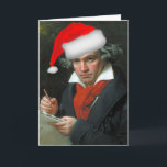 Funny Beethoven Santa Classical Music Christmas Card<br><div class="desc">Funny Beethoven in Santa hat Christmas card for the classical music lover on your list.
Customize greeting inside as you wish.</div>
