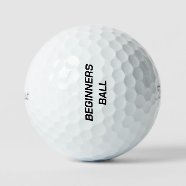 Funny "Beginners Ball" Golf Balls (Front)