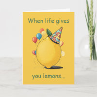 Funny Belated Birthday Message: Lemon Theme