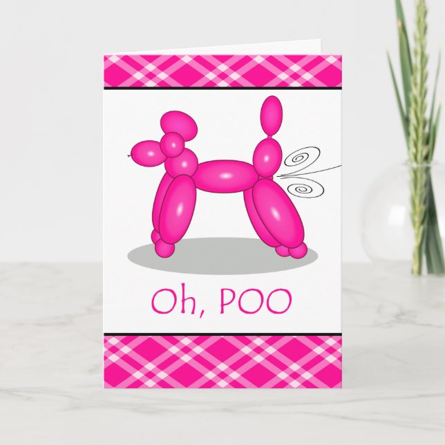 Funny Belated Birthday, Oh, Poo Sorry I Messed It Card (Front)