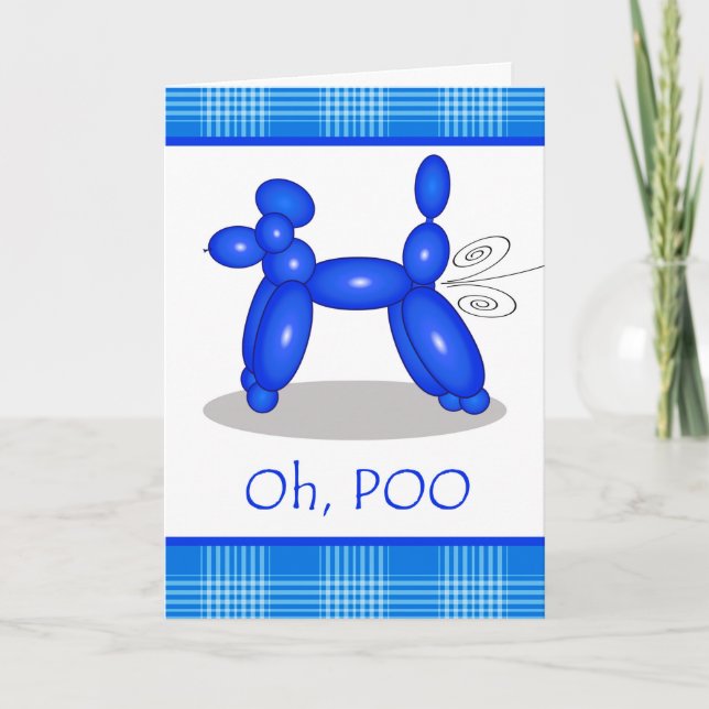 Funny Belated Birthday, Oh, Poo Sorry I Messed It Card (Front)