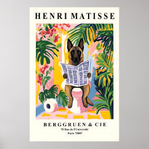 Funny Belgian Malinois Art - Henri Matisse Poster