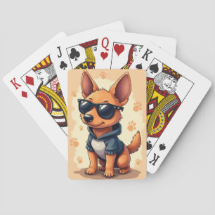 Funny Belgian Malinois Kawaii Dog Playing Cards