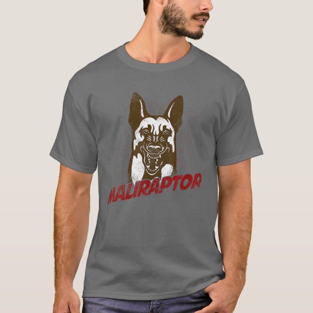 Funny Belgian Malinois Maliraptor For Maligator Do T-Shirt (Front)