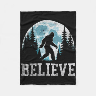 Funny Believe In Bigfoot Sasquatch Gifts Fathers D Fleece Blanket