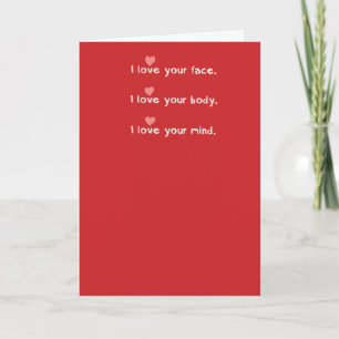 Funny Belly Button Lint Valentine's Day Holiday Card