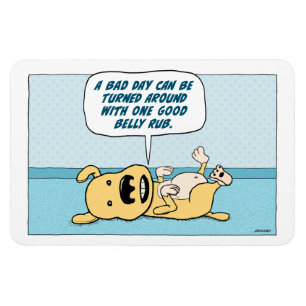 Funny Belly Rub Dog magnet