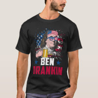 Funny Ben Drankin 4th Of July Usa Flag Men Drinkin