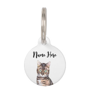 Funny Bengal Cat Pet Tag