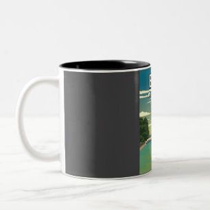 Funny Berlin Germany Review Travel Poster Two-Tone Coffee Mug