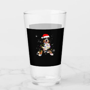Funny Bernese Mountain Dog Lights Christmas Matchi Glass