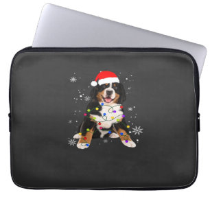 Funny Bernese Mountain Dog Lights Christmas Matchi Laptop Sleeve