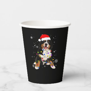 Funny Bernese Mountain Dog Lights Christmas Matchi Paper Cups