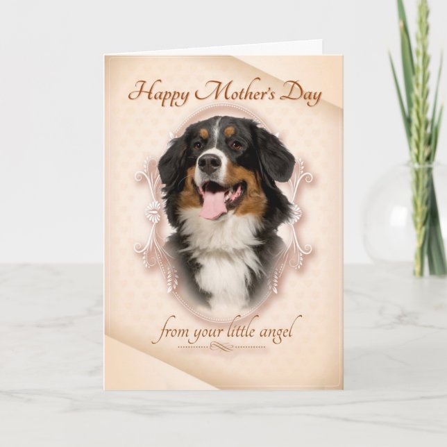 Funny Bernese Mt. Dog Mother's Day Card (Front)
