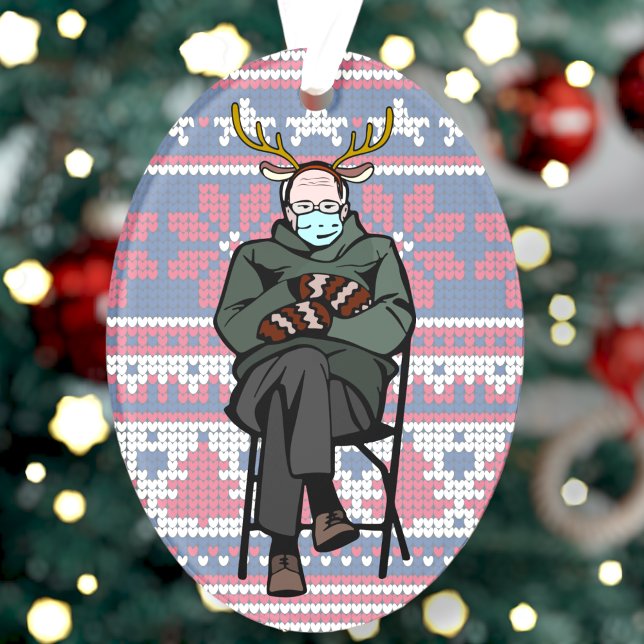 Funny Bernie Sanders Acrylic Christmas Ornament (Creator Uploaded)
