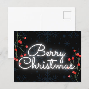 Funny Berry Christmas Postcard