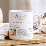 Funny Best Aunt Ever Search Result With Photo Coffee Mug<br><div class="desc">Tell your aunt she's the best with this modern mug,  featuring an 'Aunt search' logo with a single search result for "Best aunt ever',  consisting of your aunt's name,  a photo,  your personal message and a 5-star rating.</div>