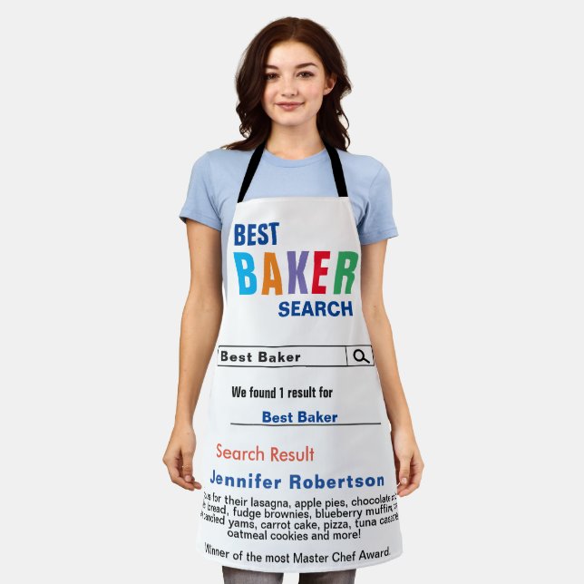 Funny Best Baker Chef All-Over Print Apron (Worn)