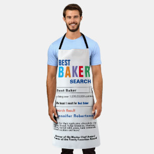 Funny Best Baker Search Apron