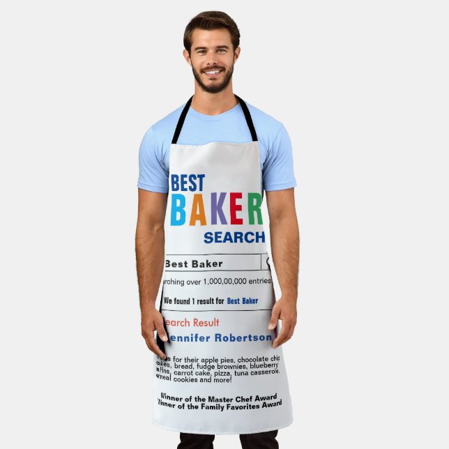 Funny Best Baker Search Apron (Worn)