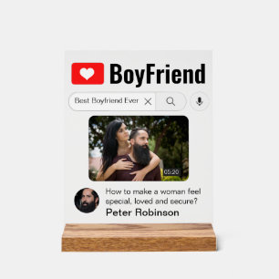 Funny Best Boyfriend Ever Search Result Acrylic Sign