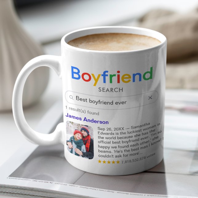 Funny Best Boyfriend Ever Search Result With Photo Coffee Mug (Creator Uploaded)