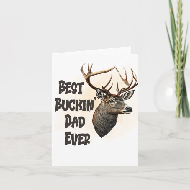 Funny Best Buckin Dad Ever   Invitation (Front)