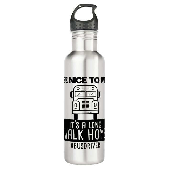 funny best bus driver  710 ml water bottle (Front)