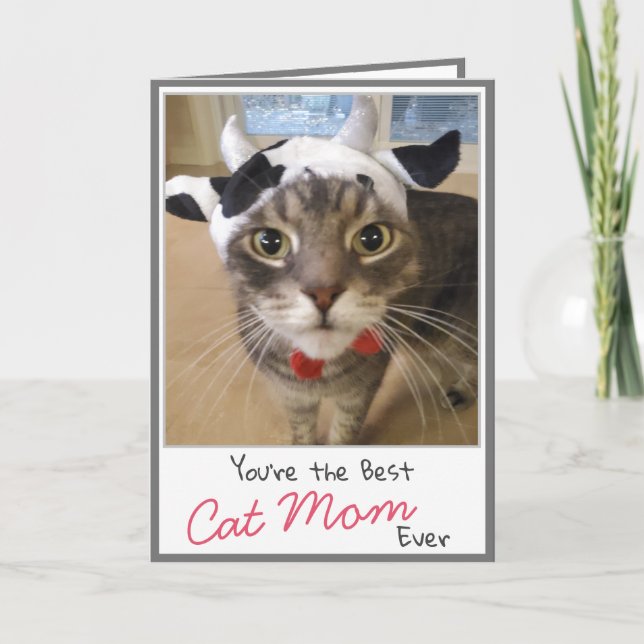 Funny Best Cat Mum Mother's Day Card (Front)