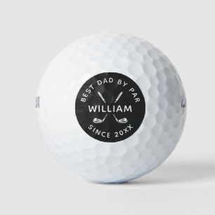 Funny Best Dad By Par Custom Name Golf Club Balls